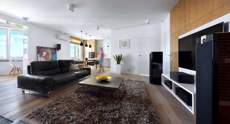 Salón de una vivienda terminada tras la reforma