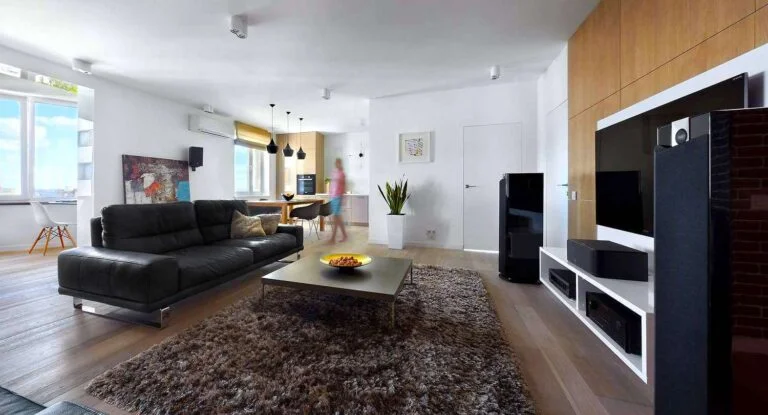 Salón de una vivienda terminada tras la reforma